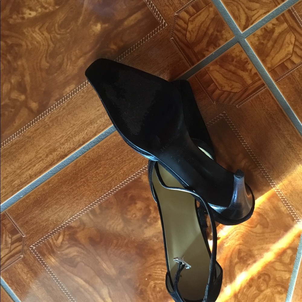 Suede and leather shoe